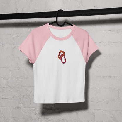 Women’s micro rib raglan baby tee | Carabiner | Lesbian