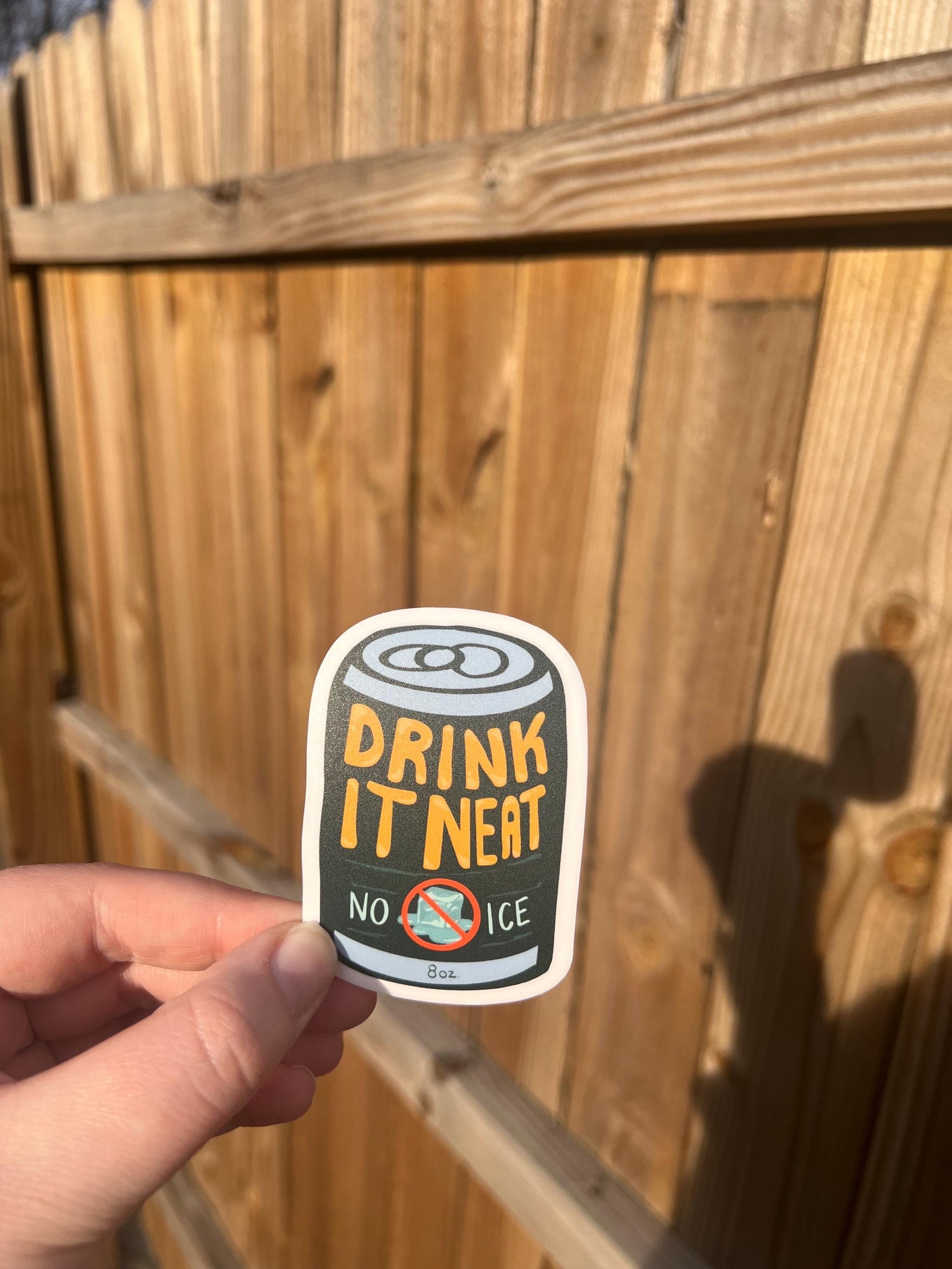 Drink it Neat Sticker | No Ice Protest Sticker
