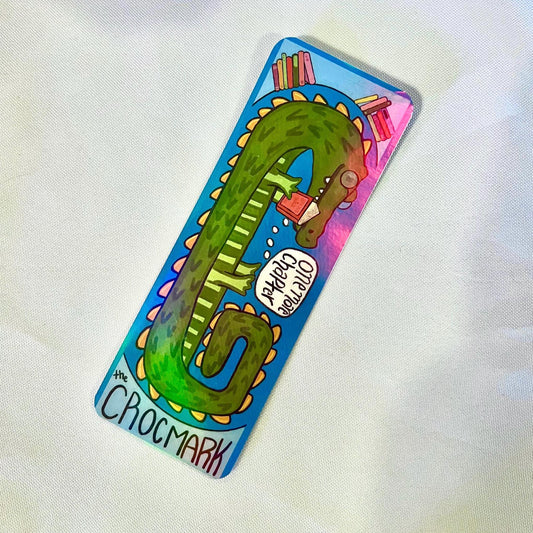 Crocodile Bookmark | Holographic Reader Gift