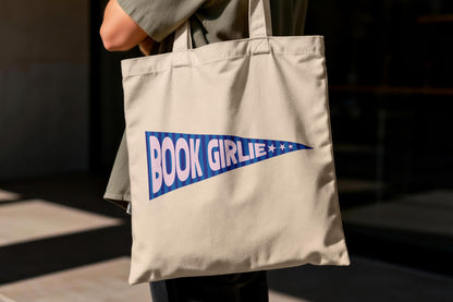 Book Girlie Canvas Tote Bag | Book Lover Gift