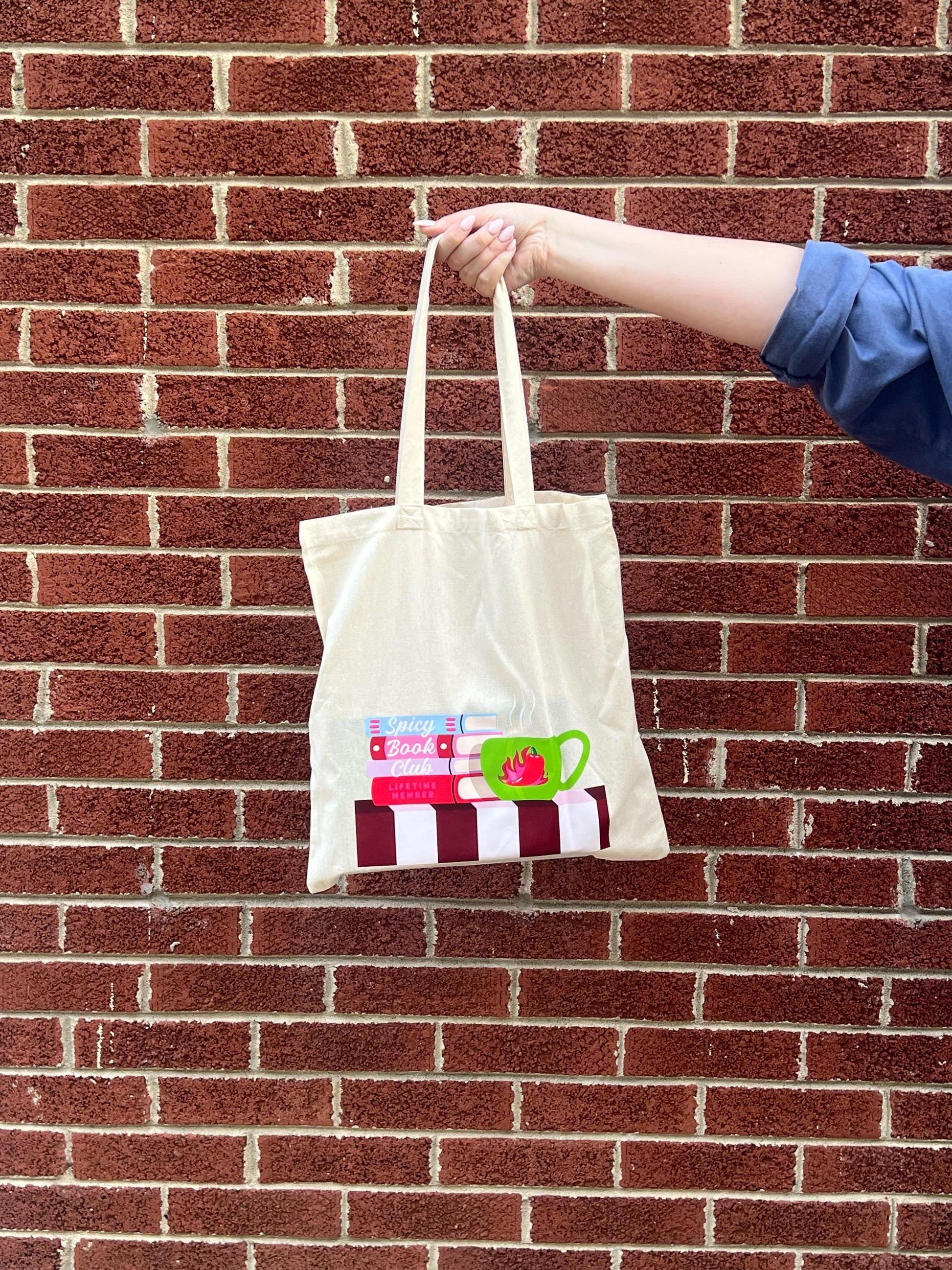 Spicy Book Club Canvas Tote Bag | Booktok Reader Gift