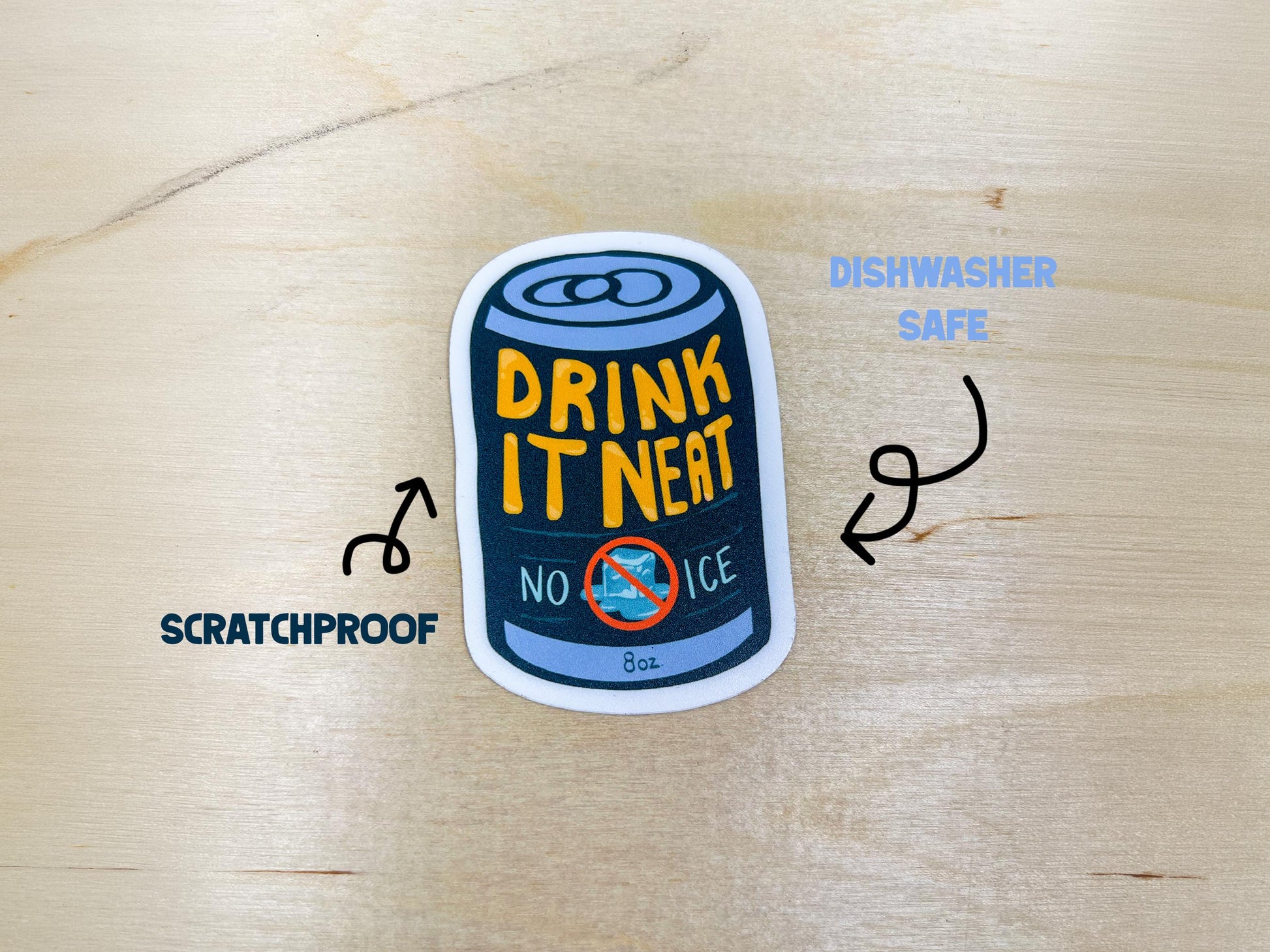Drink it Neat Sticker | No Ice Protest Sticker