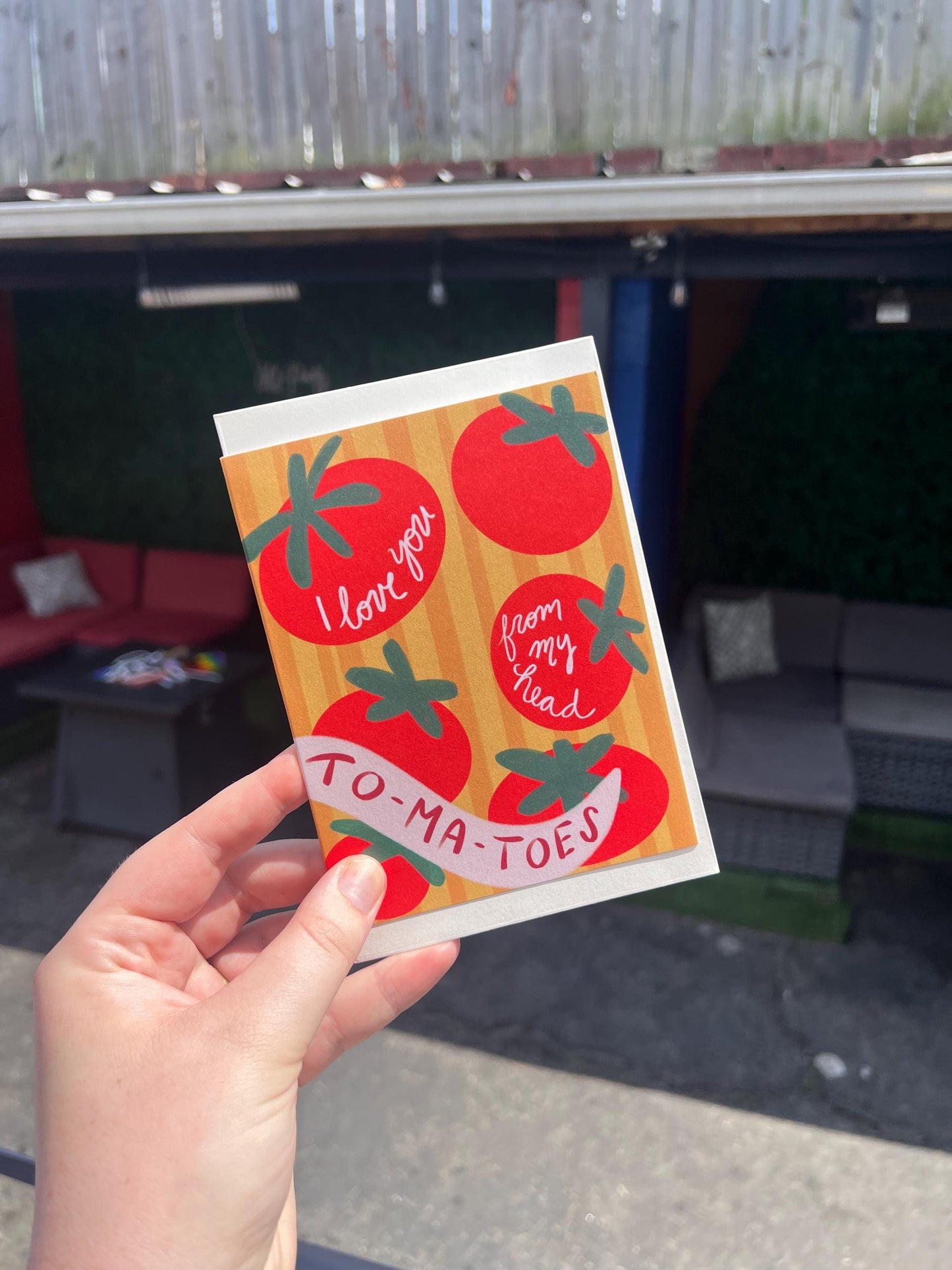 Love You from my Head To-Ma-Toes | Anniversary card
