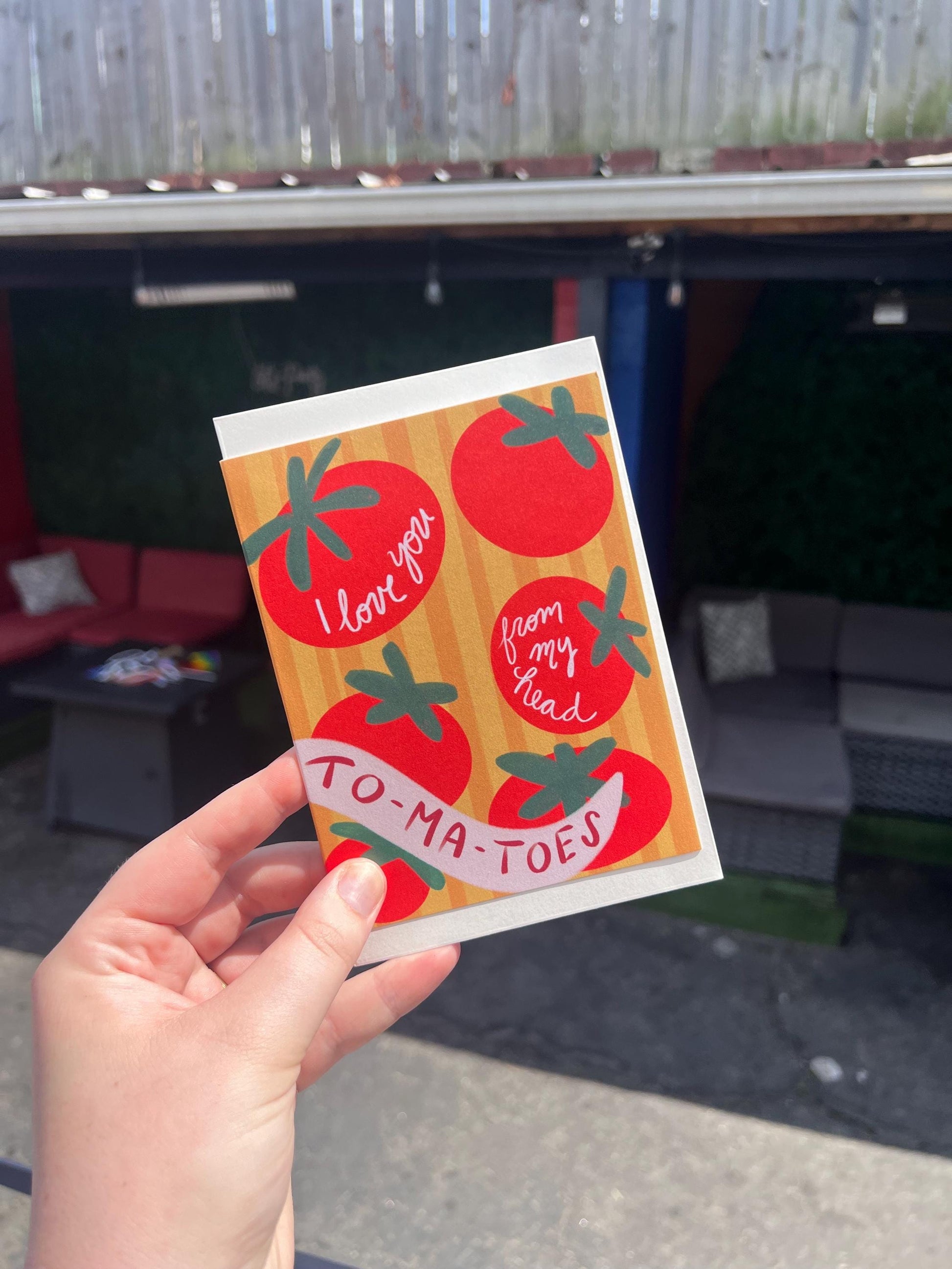 Love You from my Head To-Ma-Toes | Anniversary card