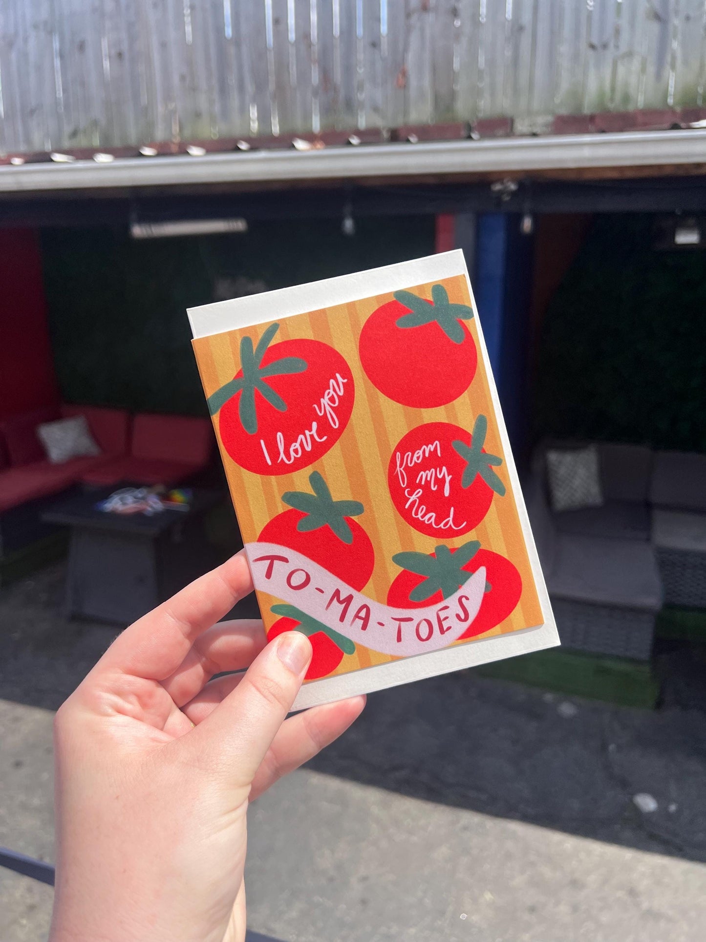 Love You from my Head To-Ma-Toes | Anniversary card