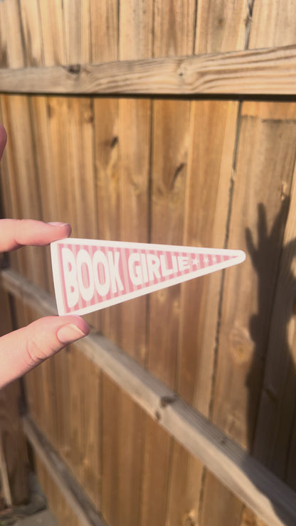 Book Girlie Pennant Flag Sticker