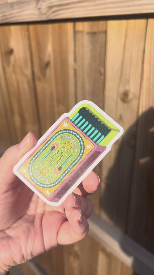 Cowgirl Match Co. Matchbox Sticker