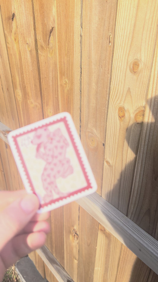 Pitbull Postage Stamp Sticker