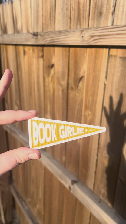 Book Girlie Pennant Flag Sticker