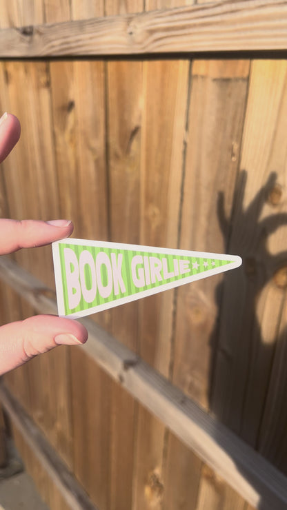 Book Girlie Pennant Flag Sticker