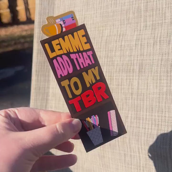 TBR Bookmark | Funny Bookish Reader Gift