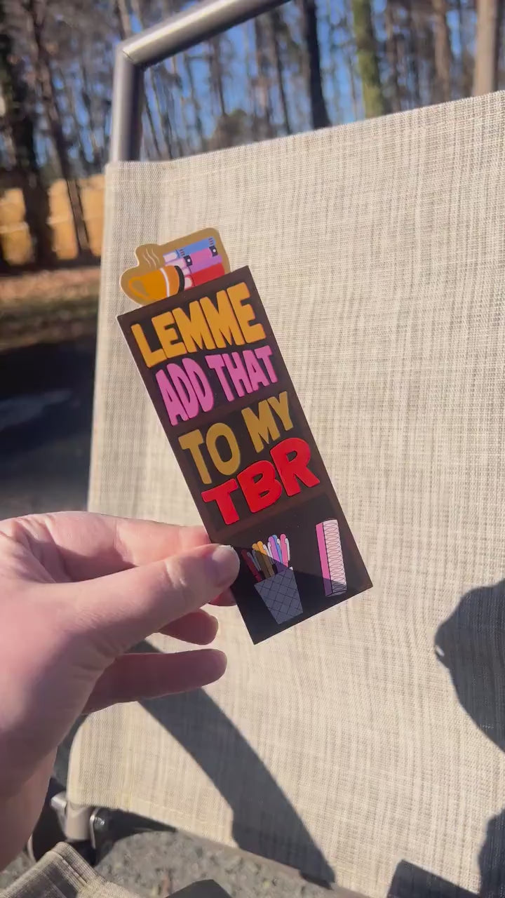 TBR Bookmark | Funny Bookish Reader Gift