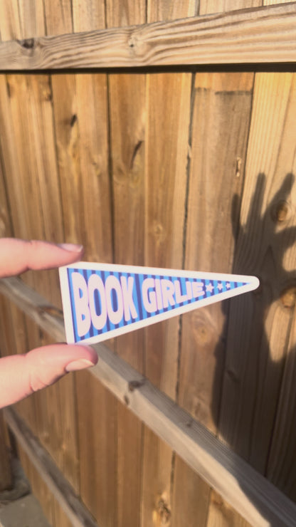 Book Girlie Pennant Flag Sticker